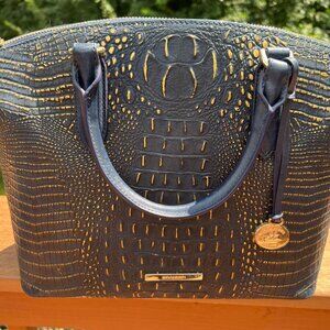 Duxbury Leather Satchell Ink Inverness VERY RARE! Chameleon!